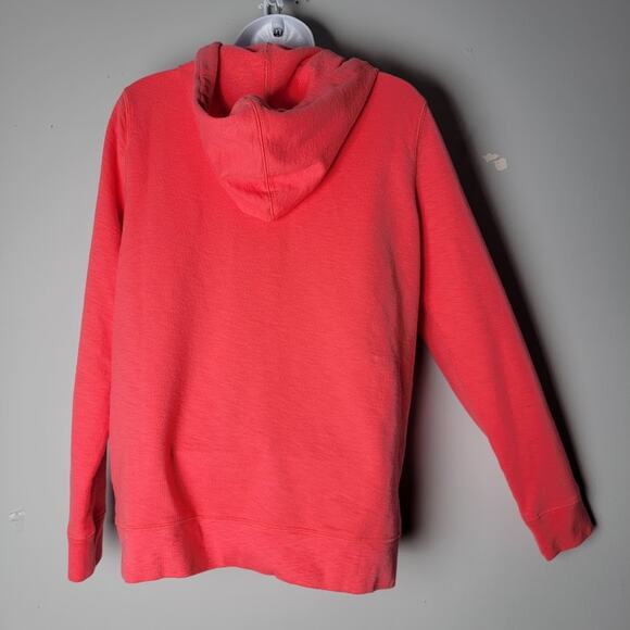 L.L.Bean Women’s Petite Small Hoodie Coral Pink Zip Up 100% Organic Cotton - Picture 4 of 10
